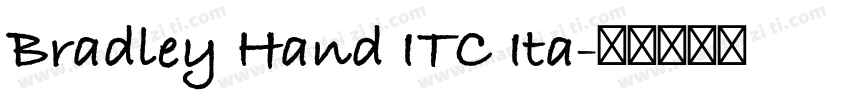 Bradley Hand ITC Ita字体转换
